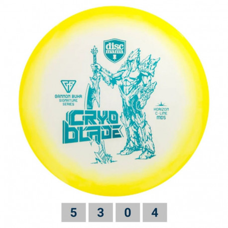 Discgolf DISCMANIA Midrange Driver C-LINE HORIZON MD5 Cryo Blade Gannon Buhr Yellow 5/3/0/4