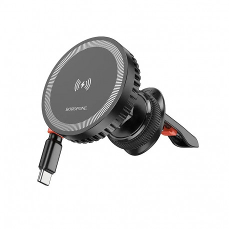 Borofone BH208 Mona magnetiline auto telefonihoidik ventilatsiooniavale 4.5-7.0" juhtmevaba laadimis