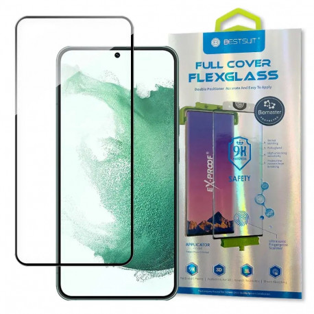 Bestsuit 3D Edge Nano Flexi Glass karastatud kaitseklaas telefonile Galaxy S22+ paigaldusraamiga