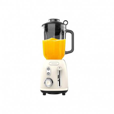 Cecotec blender Tabletop Power Black Titanium RetroBeige 1200W 1.5L klaaskann, beež