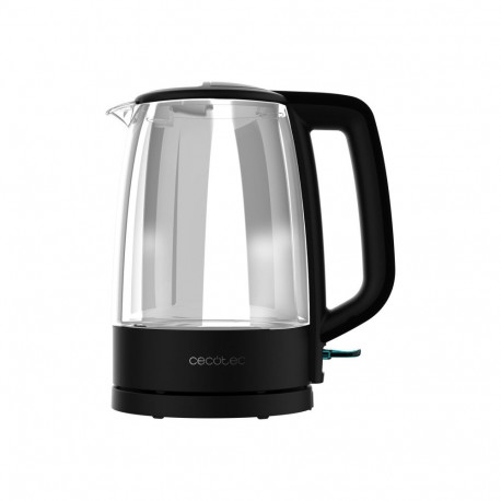 Cecotec veekeetja ThermoSense 320 Clear elektriline 2200W 1.7L klaasist 360° pööratav alus, must/läb