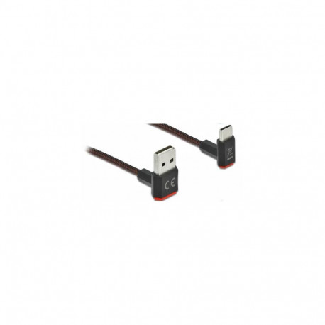 DeLOCK EASY-USB 2.0 Cable Type-A male to USB Type-C™ male angled up / down 2 m black