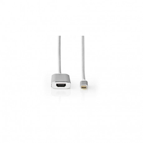 Nedis CCTB64680AL20 video cable adapter 2 m HDMI Type A (Standard) USB Type-C Silver