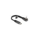DeLOCK USB 2.0 Flat Ribbon Cable USB Type-C male to USB Type-C male angled PD 3.0 60 W 1 m black
