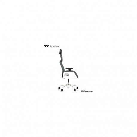 "Thermaltake ARGENT E700 Glacier White with Slate Gray Crayon Real Leather Chair"