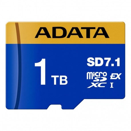 ADATA Premier Extreme microSDXC SD7.1 1 TB sinine/kollane Express UHS-I U3 Class 10 mälukaart