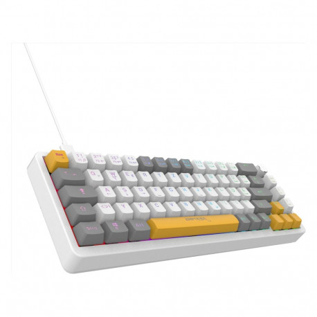 INCA mängurklaviatuur RGB RedSwitch USB mehaaniline 2.00m, valge