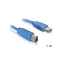 USB 3.0 kaabel A - B 3.0m, sinine