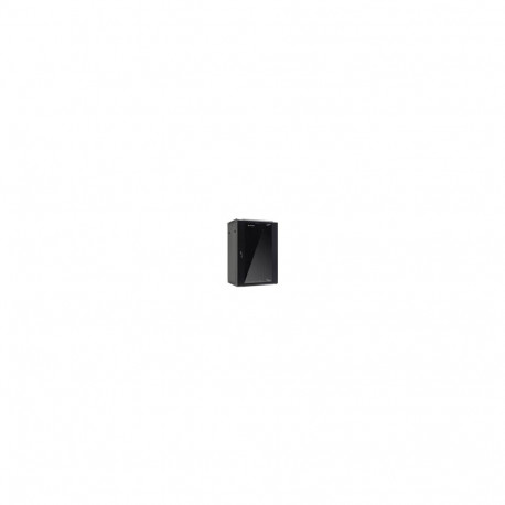 Netrack NETRACK 019-180-66-022 Netrack wall/hanging cabinet 19,18U/600 mm,glass door,black,remov. si