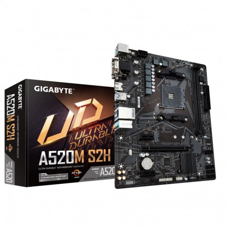 Gigabyte A520M S2H 1.0 Processor family AMD, Processor socket AM4, DDR4 DIMM, Memory slots 2, Chipse