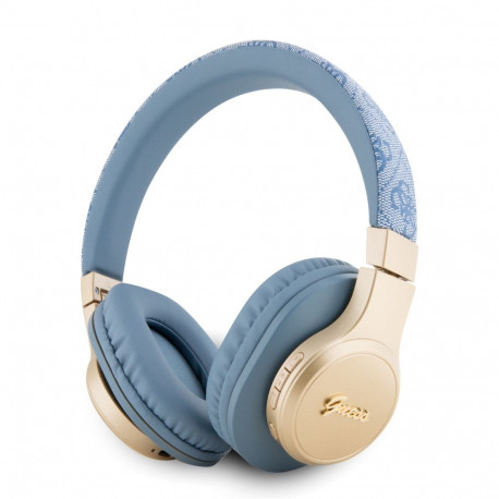 Guess PU Leather 4G Script Logo BT5.3 Stereo Headphone Blue