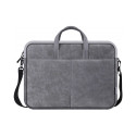 Laptop Bag - Defender 15.6" Solid Leather Grey