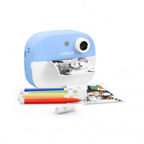 Camera - LAMAX InstaKid2 Play, 180º View, 64 GB, Full HD, Blue