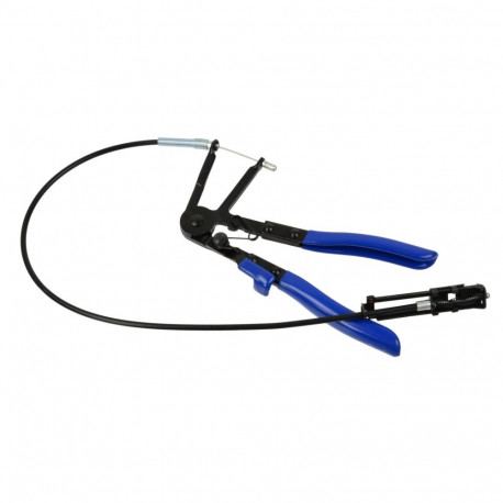Geko Flexible Long Reach Hose Clamp Pliers G01651, 660mm, one-hand operation, 9-step ratchet, PVC co