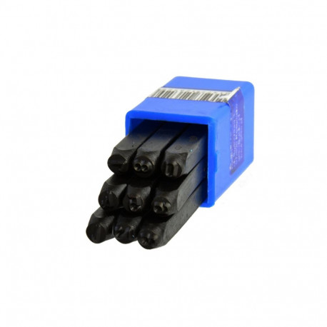 Geko Figuri löögi numbritemplite komplekt 9tk, 4,0mm, süsinikteras, 9 tk.