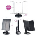 Rio 24 LED Touch Dimmable Makeup Mirror, Black