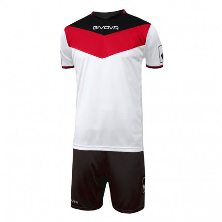 Komplet Givova Kit Campo biało-czerwono-czarny KITC53 1210