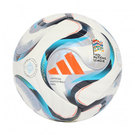 Piłka nożna adidas UEFA Nations League 26/27 Pro biało-niebiesko-pomarańczowa KE7539 5