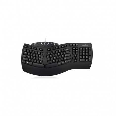 Perixx PERIBOARD-512 Classic Ergonomic Wired Keyboard, Black