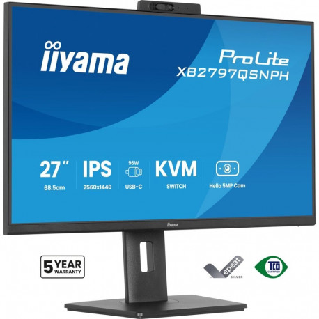 iiyama arvutimonitor XB2797QSNPH-B1 68.6cm (27") 2560 x 1440pixels Quad HD LED, must