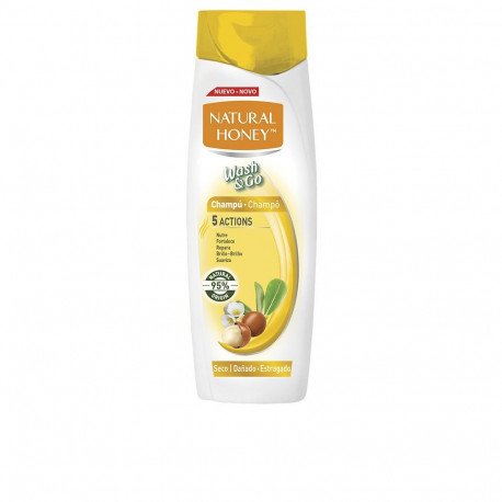 Natural Honey šampoon WASH & GO kahjustatud juustele 400ml
