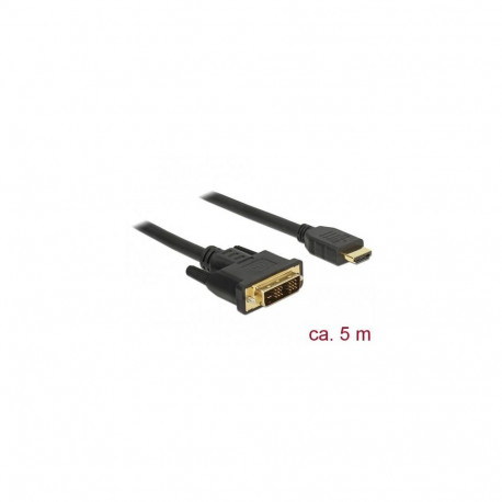 DeLOCK 85586 video cable adapter 5 m DVI-D HDMI Type A (Standard) Black