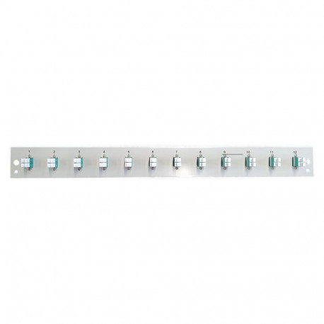 "EFB Bestckte Frontblende mit 12 x LC Duplex Kupplung OM3, schwarz"