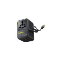 EnerCore laadija CG11 keritava kaabliga 2AC+2U+70W, must