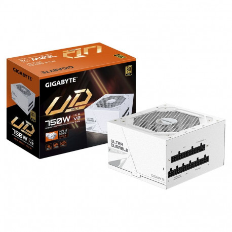 GIGABYTE toiteplokk UD750GM PG5 V2 ICE ATX 750W, 80+ Gold, PCIe5.1, ATX3.1, täismodulaarne