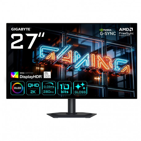 "68,6cm/27"" (2560x1440) GIGABYTE MO27Q28GR WQHD WOLED 0,03ms 280Hz HDMI DisplayPort USB-C USB HDR V