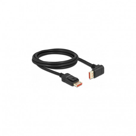 Delock DisplayPort-kaabel sirge ja 90° allapoole kallutatud pistikuga 8K 60Hz 2m