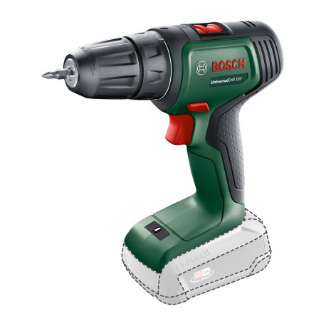 "Powertools Akku-Bohrschrauber UniversalDrill 18V (grn/schwarz, ohne Akku und Ladegert, POWER FOR AL