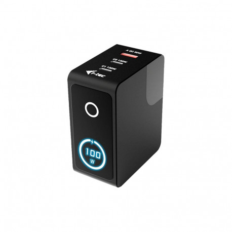 D I-TEC intelligentne mitmeportiline USB-laadija 100W 2x USB-C 1x USB-A LCD-ekraan