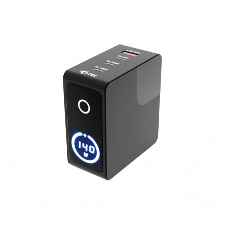 "D I-TEC 140W Intelligent Multiport USB Charger 3x USB-C 1x USB-A LCD display"