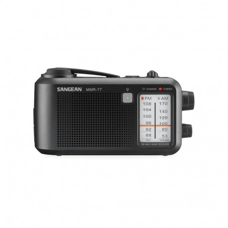 Sangean hädaolukorra kruttitav raadio MMR-77, matt must