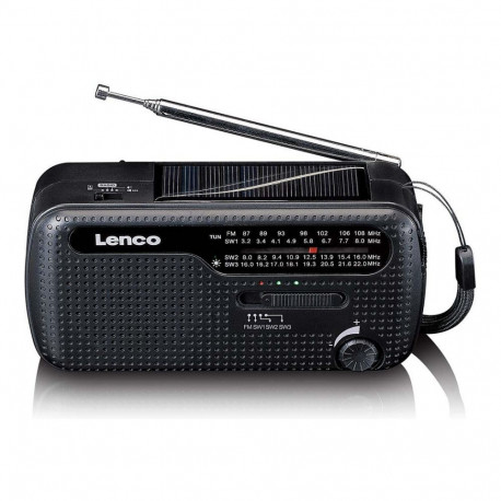 "Lenco MCR-113BK Solar schwarz"