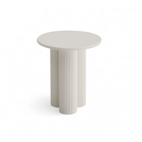 Diivanilaud FLOW ø50 cm, valge