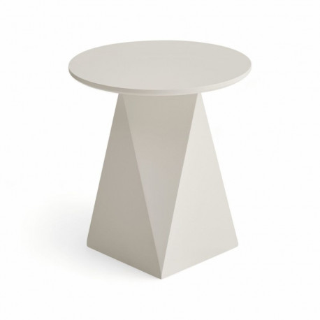 Diivanilaud AURA ø50 cm, kreemjas valge