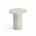 Diivanilaud WAVE ø50 cm, valge