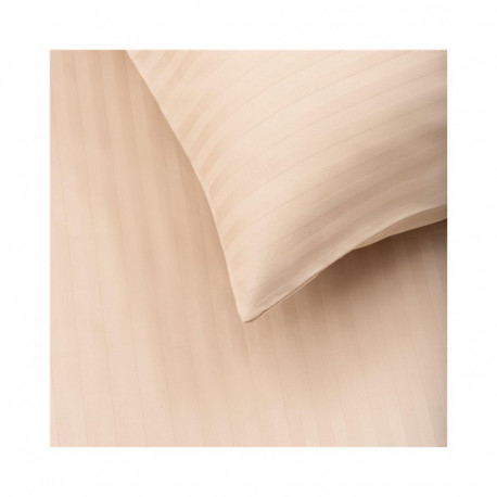 BED COV SET STRIPED SATEEN SAND 200x220