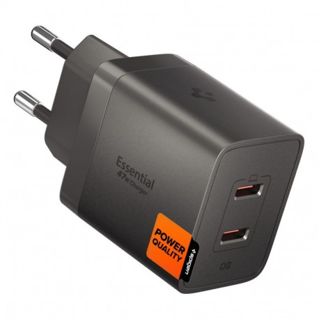 Spigen Cuktech AD1404UEU 140W GaN 3x USB-C + USB-A Wall Charger with USB-C Cable - Gray