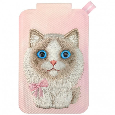 Nimmy Nimmy New Big-Eye Cute Pets 2.0 Cat Magnetic Wallet with Phone Stand - Pink