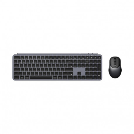Keyboard and Mouse Set - Keychron B6 Pro Keyboard with BM24 Wireless Mouse, Grey