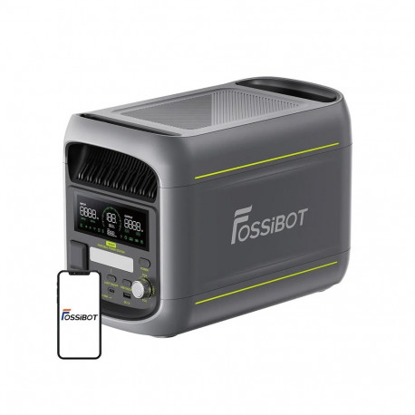 Portable Power Station - FOSSIBOT F1800 1024Wh 1800W AC Solar Car Gray