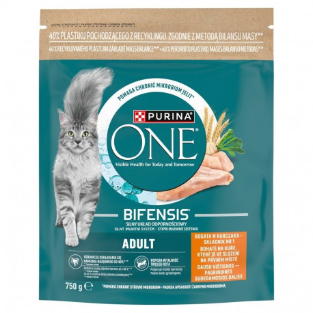 PURINA One Bifensis kuiv kassitoit täiskasvanud kassidele kanarikas 750g