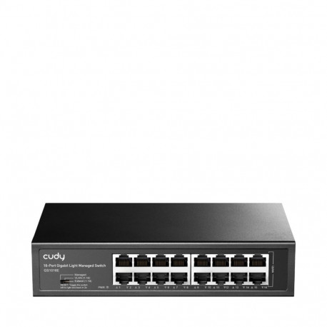 Cudy lüliti GS1016E 1.0 16-pordine L2 gigabit ethernet (10/100/1000) lihtsasti hallatav, must