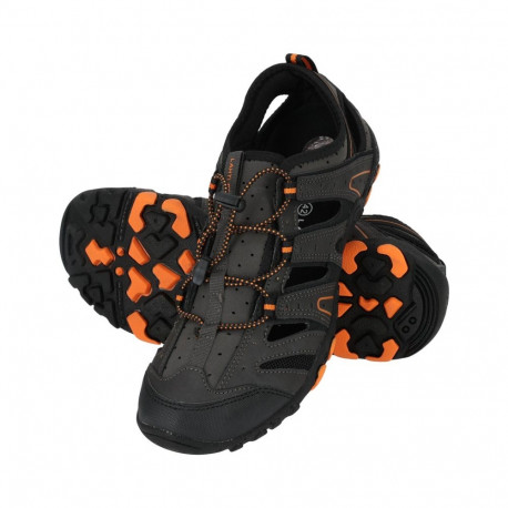 trekking-sandaalid PU/kootud hall-must-oranž, "40", lahti