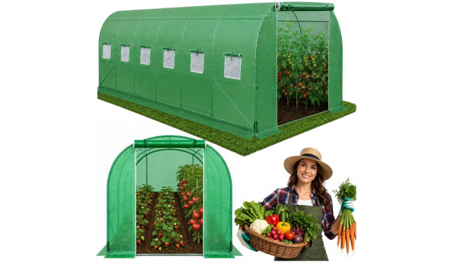 Tunel Ogrodowy Foliowy Szklarnia Na Warzywa PRO Stelaż 25MM 8x3x2M 24M?