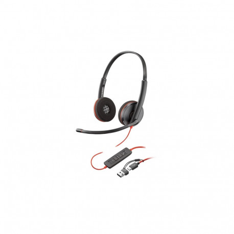 HP Poly Blackwire 3220 stereo USB-C peakkomplekt + USB-C/A adapter