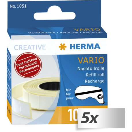 5x1 Herma Hermafix Refill Roll f. Vario Adhesive Dispenser 1051